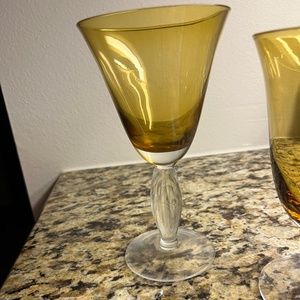 9 Beautiful Southern Living Amber Stemware Goblets